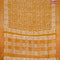 Semi gadwal saree mustard shade with allover butta prints and zari woven border