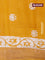 Semi gadwal saree mustard shade with allover butta prints and zari woven border