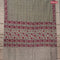 Semi gadwal saree pastel green shade with allover floral butta prints and zari woven border