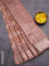 Semi gadwal saree pastel peach with allover prints and zari woven border