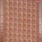Semi gadwal saree pastel peach with allover prints and zari woven border