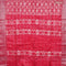 Semi tussar saree pink with allover batik prints and long temple design silver zari woven border