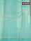 Pure kanjivaram silk saree grey and teal green shade with allover zari woven brocade weaves and zari woven border