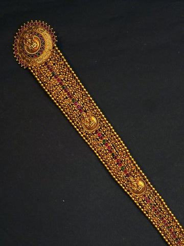 Antique lakshmi jada billai with kemp stone