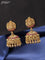 Antique pendant set lakshmi design with pink kemp stone and golden beads hangings