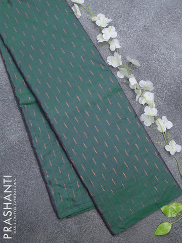 Arani semi silk saree dual shade of green and light green with copper zari woven butta weaves in borderless style