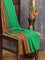 Arani semi silk saree dual shade of green with allover zari weaves in borderless style