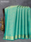 Art chiffon saree teal green with allover zari woven brocade weaves and zari woven border