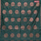 Banarasi cotton saree dark green with copper zari woven buttas and piping border