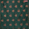 Banarasi cotton saree dark green with copper zari woven geometric buttas and piping border