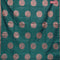 Banarasi cotton saree peacock green with copper zari woven buttas and piping border