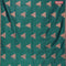 Banarasi cotton saree peacock green with copper zari woven geometric buttas and piping border