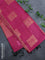 Banarasi cotton saree pink with copper zari woven box type buttas and piping border