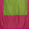 Banarasi semi silk saree parrot green and magenta pink with allover weaves and woven border