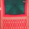 Bandhani saree dark green and red with bandhani prints and banarasi style mina border