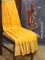 Bhagalpuri silk saree mango yellow with allover woven buttas and floral design woven border