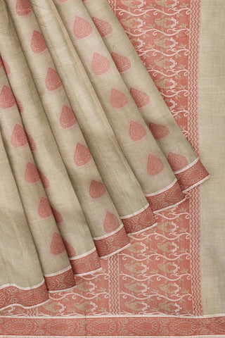Coimbatore Cotton Butta Saree - Light Green