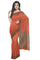 Coimbatore Cotton Emboss Saree - Orange