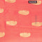 Designer semi georgette saree peach pink with zari woven buttas & stone work