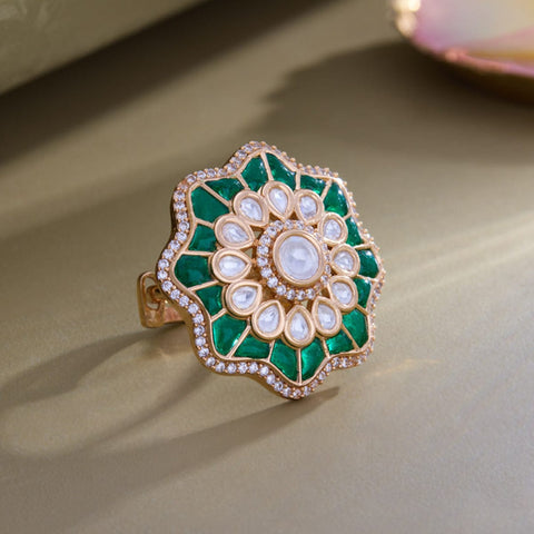 Kundan Finger Ring 167054