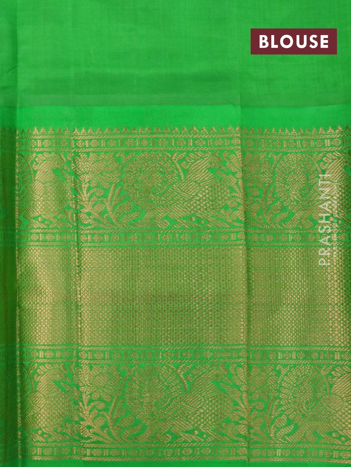 Half white and orange Half and Half Kuppadam Pattu Saree | Vinshika Boutique