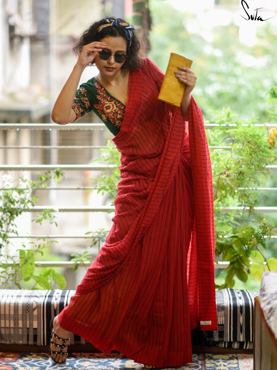 My Photo In A Red Saree