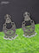 Oxidised haaram pink kemp stone with lakshmi pendant
