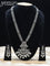 Oxidised haaram sapphire and kemp stone with lakshmi pendant