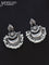 Oxidised haaram with cz stone and pearl hangings