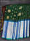 Pure gadwal silk saree dark green and cs blue with zari woven buttas and long rich annam zari woven border and Butta style