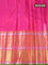 Pure gadwal silk saree maroon and pink with allover zari woven butta weaves and long zari woven border