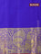 Pure gadwal silk saree pink and blue with zari woven floral buttas and zari woven border