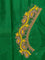 Pure kanjivaram silk saree yellow and green with allover zari woven brocade weaves and long zari woven border & embroidery work blouse