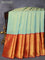 Pure kanjivaram tissue silk saree light blue shade and maroon shade with allover silver zari woven brocade weaves and long zari woven border Tissue