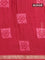 Semi gadwal saree maroon with allover batik prints and zari woven border