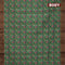 Semi matka saree green and brown with patola prints and zari woven border