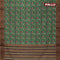 Semi matka saree green and brown with patola prints and zari woven border