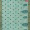 Semi matka saree teal green shade with floral butta prints and zari woven border