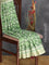 Semi matka silk saree dark green and pastel green with allover prints and zari woven border