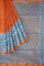 RUST and GREY JAAL SILK Saree with BANARASI FANCY