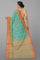 SEA GREEN and GOLD BUTTIS SILK Saree with BANARASI FANCY