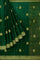 DARK GREEN and GOLD JAAL DUPION SILK Saree with BANARASI