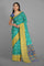 SEA GREEN and MULTI PATOLA SILK Saree with IKAT