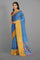 ROYAL BLUE and PURPLE PATOLA SILK Saree with IKAT