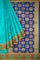 TEAL and PURPLE WOVEN DESIGN SILK Saree with FANCY