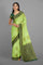 LIGHT GREEN and DARK GREEN MOTIFS SILK Saree with FANCY