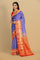 ROYAL BLUE and RED BROCADE SILK Saree with KANCHIPURAM