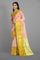 PEACH and GREEN BROCADE SILK Saree with KANCHIPURAM