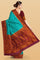 TEAL and MAROON BUTTIS VISCOSE SILK Saree with BANARASI FANCY