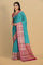 TEAL and PURPLE JAAL KATHAN SILK Saree with BANARASI FANCY